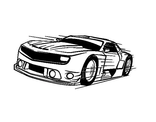 Dibujo de Coche deportivo rápido para Colorear - Dibujos.net