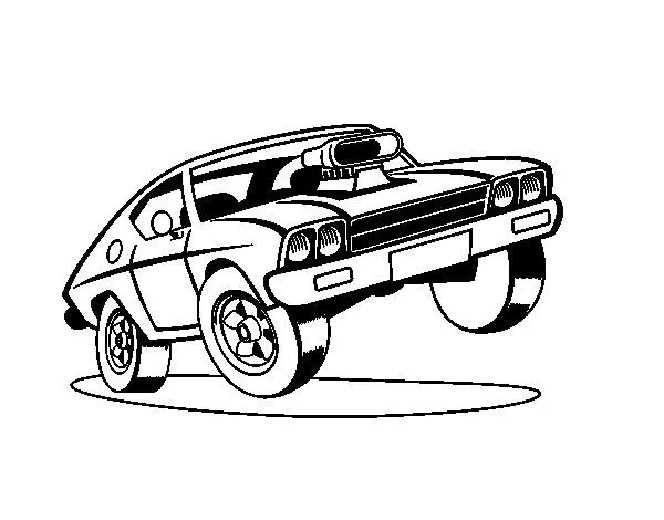 Dibujo de Coche muscle car para Colorear - Dibujos.net