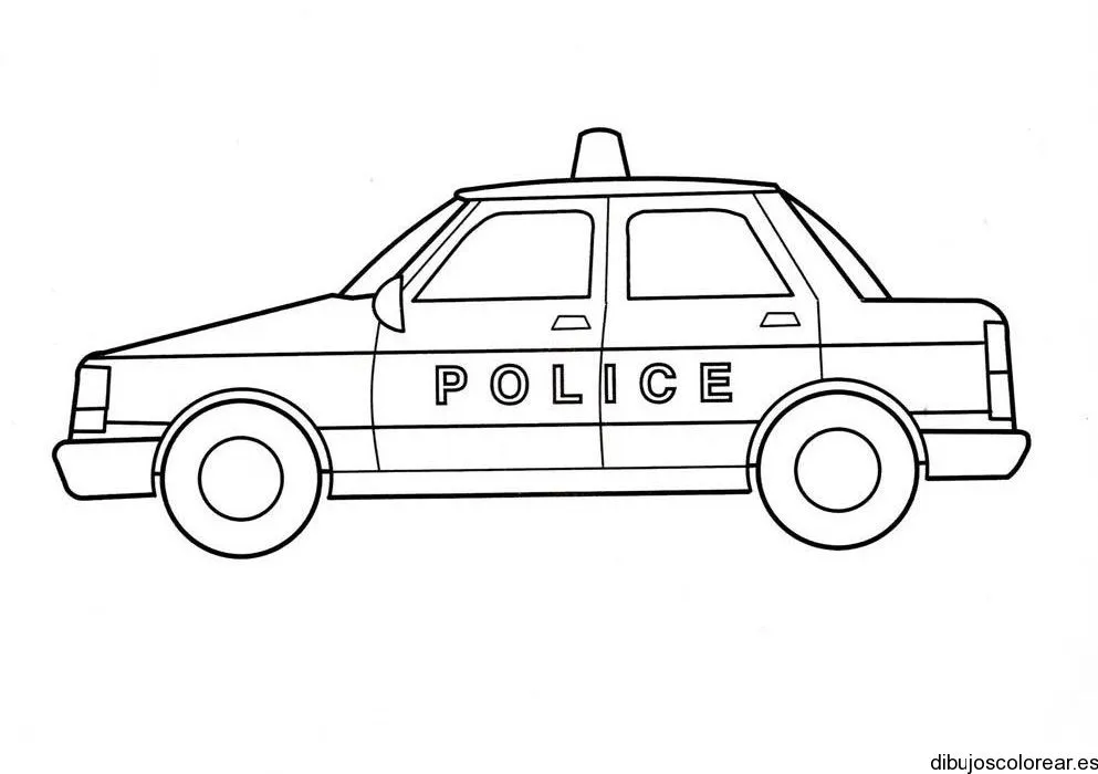 Dibujo de un coche policía | Dibujos para Colorear