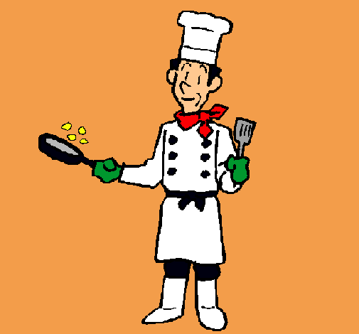 Dibujo de Cocinero cocinando pintado por Cocinero en Dibujos.net ...