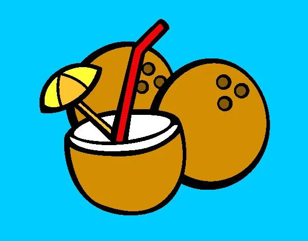 Dibujo de Cóctel de coco pintado por Amunyan en Dibujos.net el día ...