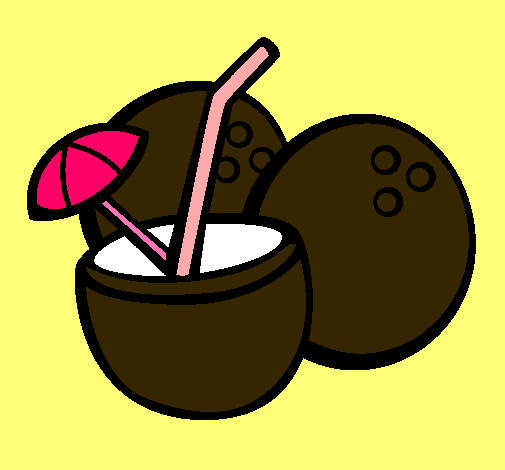Dibujo de Cóctel de coco pintado por Cocos en Dibujos.net el día ...