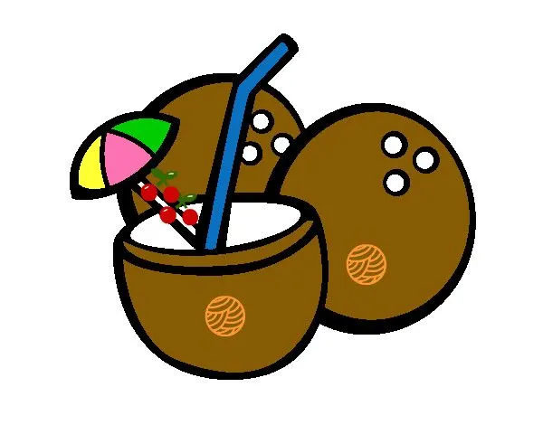Dibujo de coctel de coco pintado por Melabonita en Dibujos.net el ...