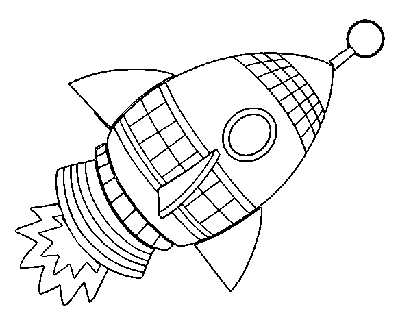 Dibujo de Cohete espacial para Colorear - Dibujos.net