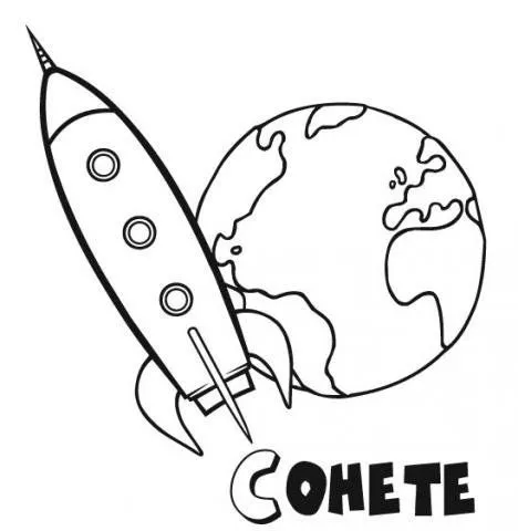 Dibujo de cohete espacial - Imagui