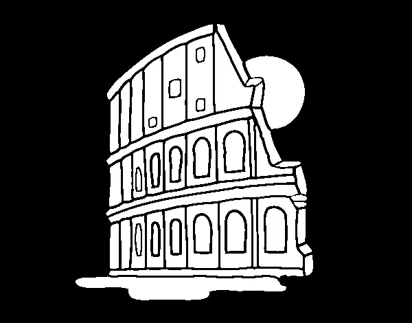 Dibujo de Coliseo de Roma para Colorear - Dibujos.net