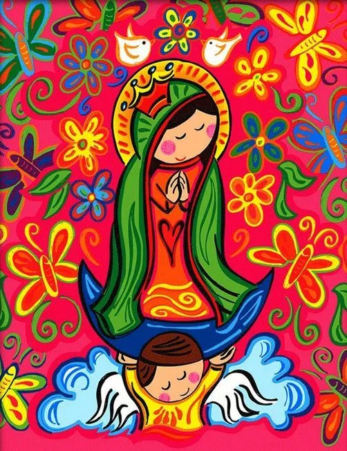 dibujo coloreado de virgen maria | DIBUJOS PARA IMPRIMIR ...