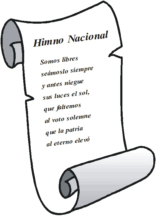 Pergamino del himno nacional para colorear - Imagui