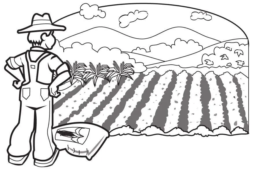 Dibujo para colorear Agricultor - Img 7076