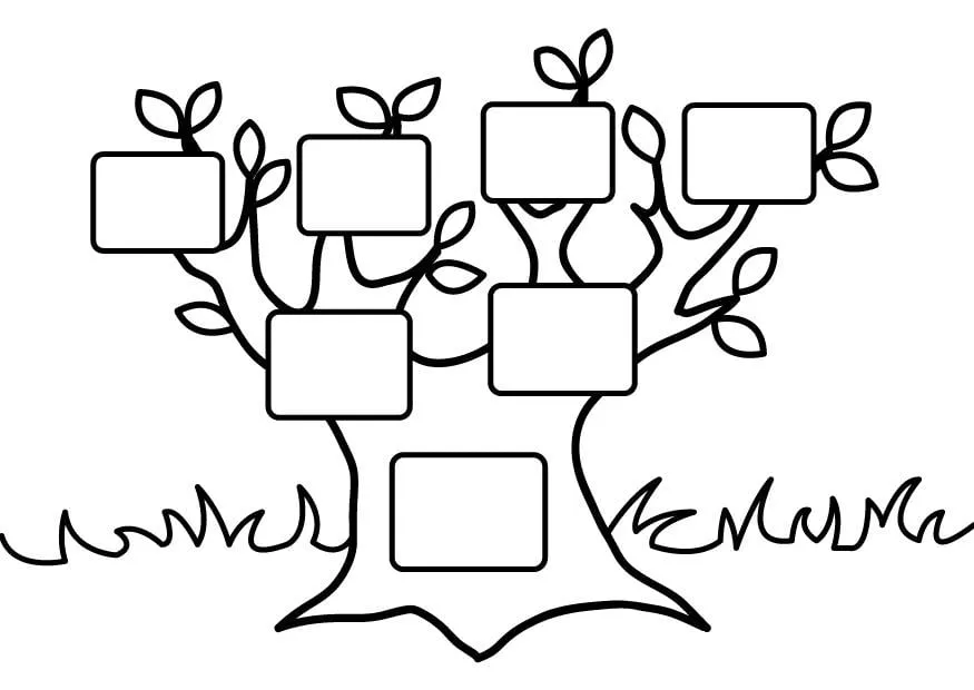 Dibujo para colorear árbol genealógico vacío - Img 26875 Dibujo para colorear árbol genealógico vacío - Img 26875