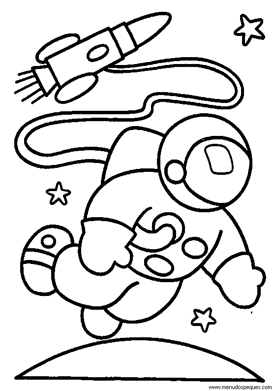 Dibujo para colorear de un astronauta - Imagui