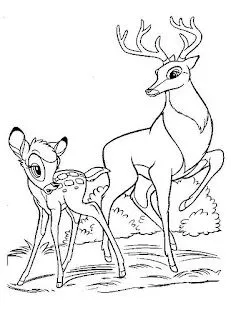 DIBUJO PARA COLOREAR DE BAMBI Y SU MAMA : ACTIVIDADES PARA NIÑOS DIBUJO PARA COLOREAR DE BAMBI Y SU MAMA : ACTIVIDADES PARA NIÑOS