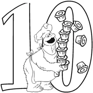 DIBUJO PARA COLOREAR DE BARRIO SESAMO-NUMERO 10 : ACTIVIDADES PARA ... DIBUJO PARA COLOREAR DE BARRIO SESAMO-NUMERO 10 : ACTIVIDADES PARA ...
