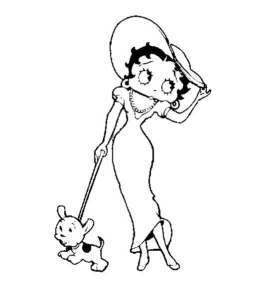 Dibujo para colorear Betty Boop 5