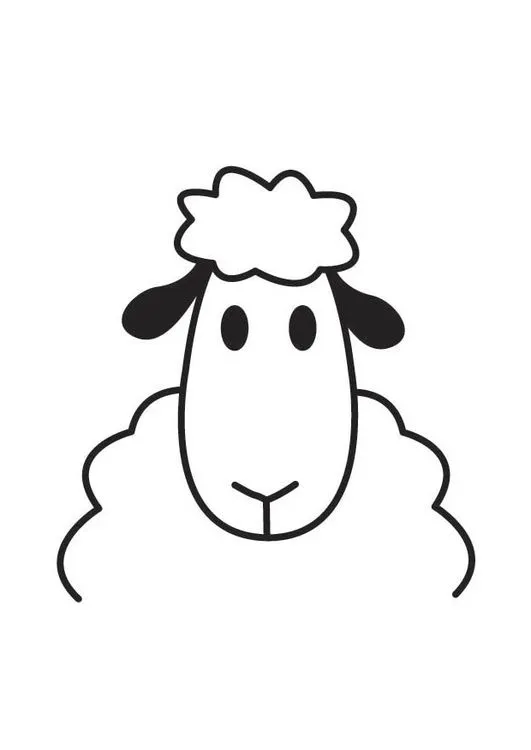 Dibujo para colorear cabeza de oveja | Garabatos de animales, Dibujos  garabateados, Lindos dibujos fáciles
