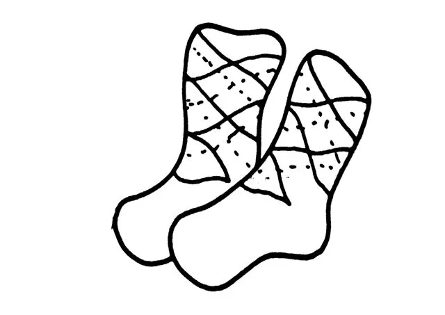 Dibujo para colorear de unos calcetines - Imagui