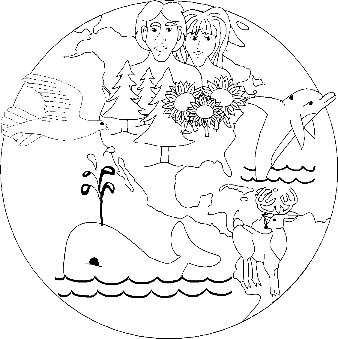 Dibujo para colorear la creacion de dios - Imagui Dibujo para colorear la creacion de dios - Imagui
