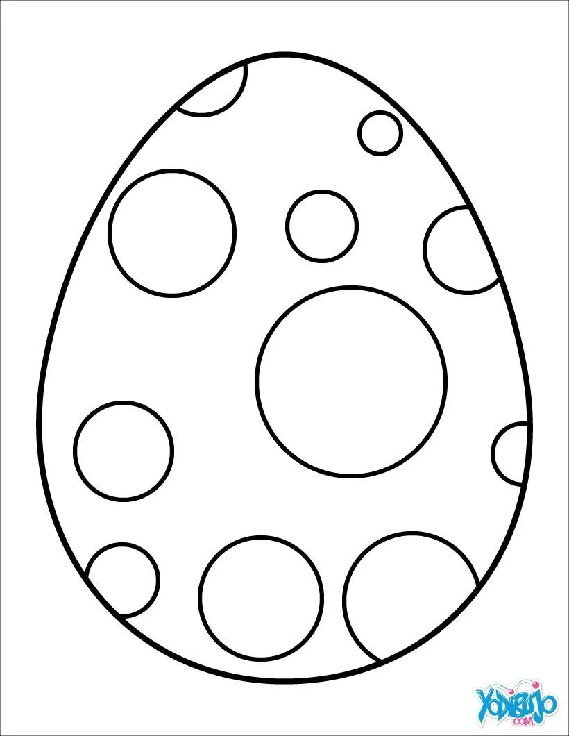 Dibujos para colorear huevo decorado con búrbujas - es.hellokids.com