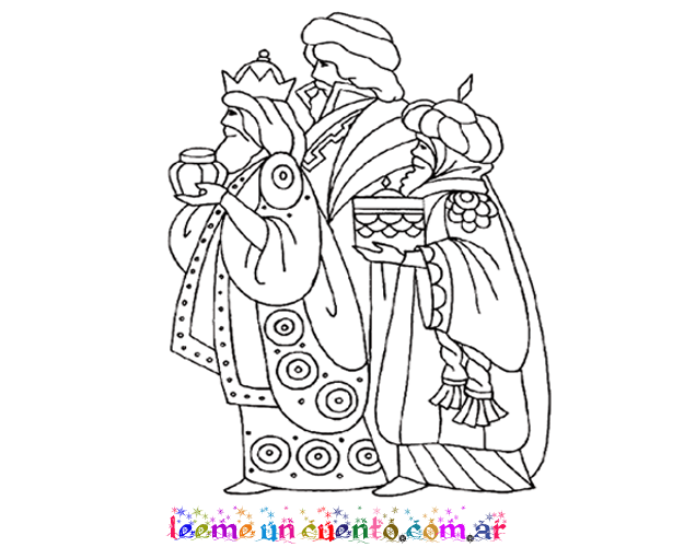 Dibujo para colorear. Imagen de Dibujo de los tres reyes magos ...
