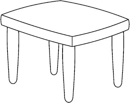 Dibujo para colorear de una mesa - Imagui
