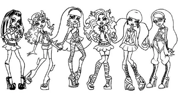 Dibujos para colorear de las Monster High