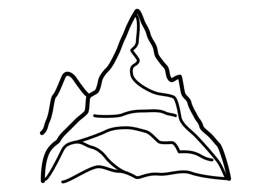 Dibujo para colorear Montaña - Dibujos Para Imprimir Gratis - Img 10450