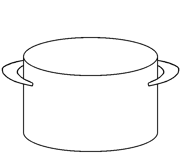 Dibujo de una olla para colorear - Imagui