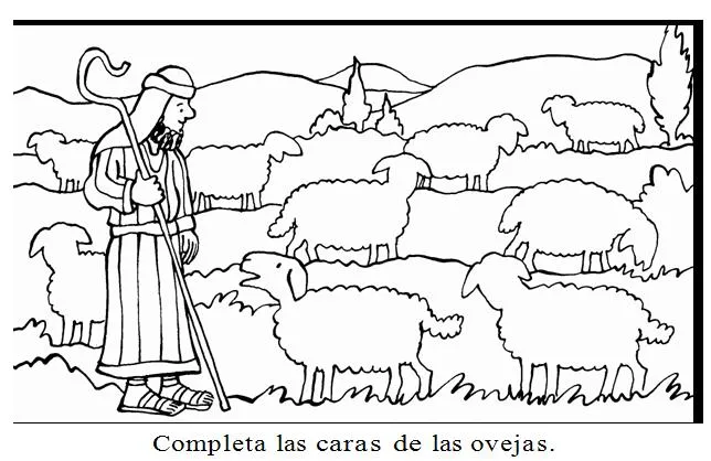 Dibujos de la oveja perdida para colorear - Imagui