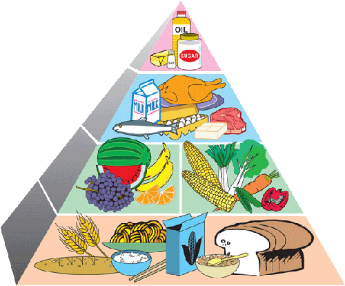 Triangulo alimenticio actual en blanco y negro - Imagui