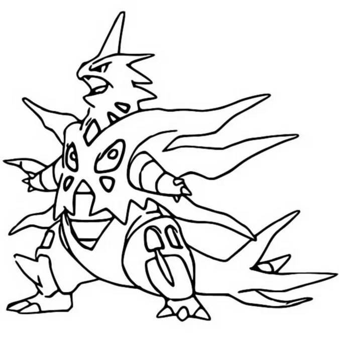 Dibujo para colorear Pokemon megaevolucionados : Mega Tyranitar ...