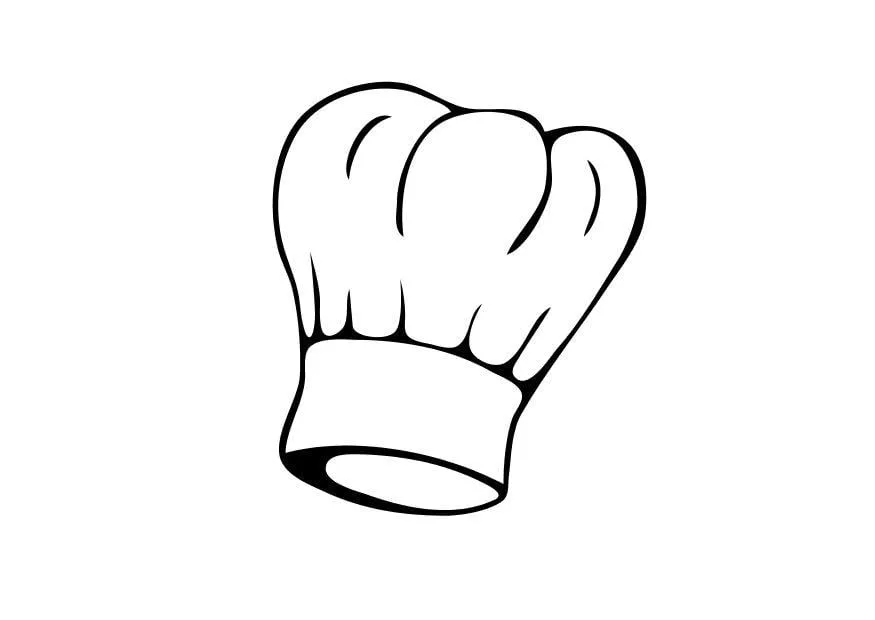 Dibujo para colorear Sombrero de cocinero - Img 10339 Dibujo para colorear Sombrero de cocinero - Img 10339