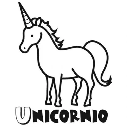 Dibujo para colorear de un unicornio - Dibujos para colorear de ...