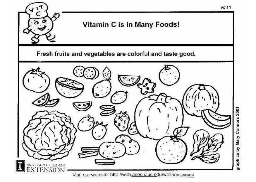 Dibujo para colorear Vitamina C en nuestra alimentación - Dibujos Para  Imprimir Gratis - Img 5933