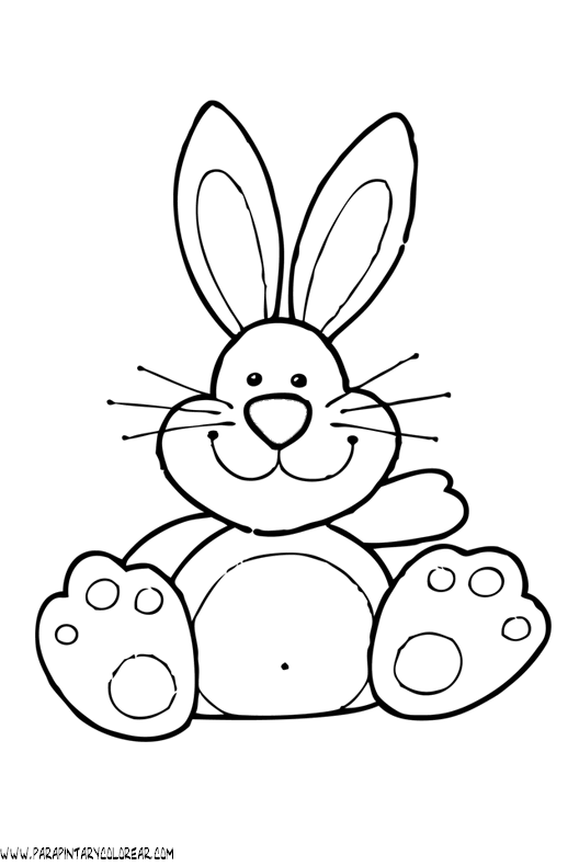 Pin Conejo Dibujo Para Colorear De Dibujos Infantiles Conejos On ...