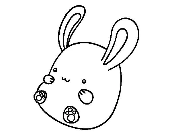 Dibujo de Conejo bebé para Colorear - Dibujos.net