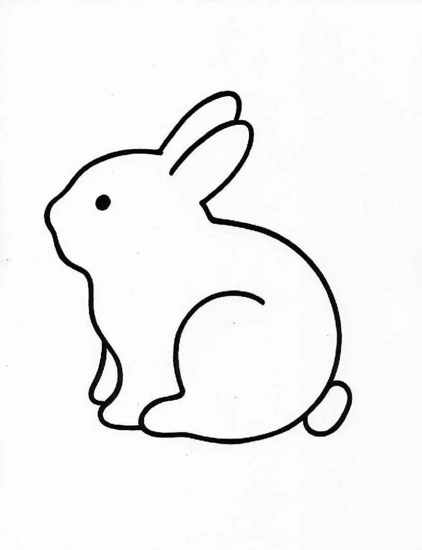Dibujo de Conejo infantil para colorear. Dibujos infantiles de ...