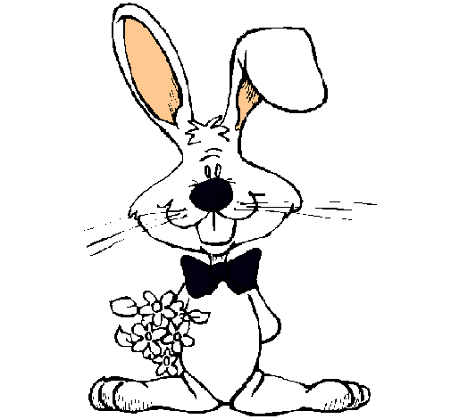 Dibujo de Conejo con ramo de flores pintado por Yesi en Dibujos ...