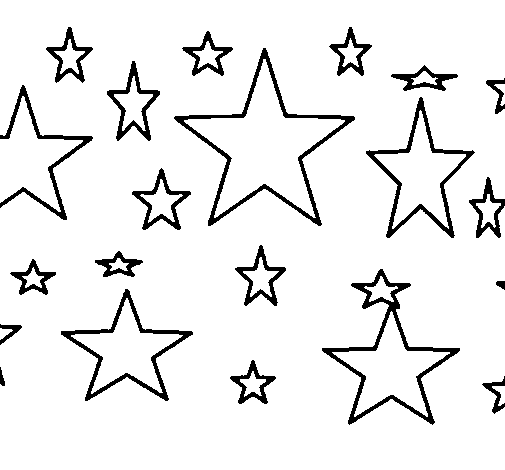 Dibujo de Conjunto de estrellas para Colorear - Dibujos.net