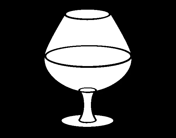 Dibujo de Copa de vino para Colorear - Dibujos.net