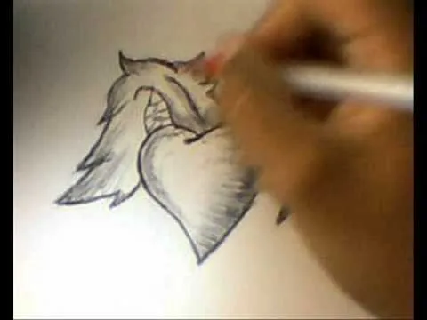 Cómo dibujar un corazón con alas a lápiz - Imagui