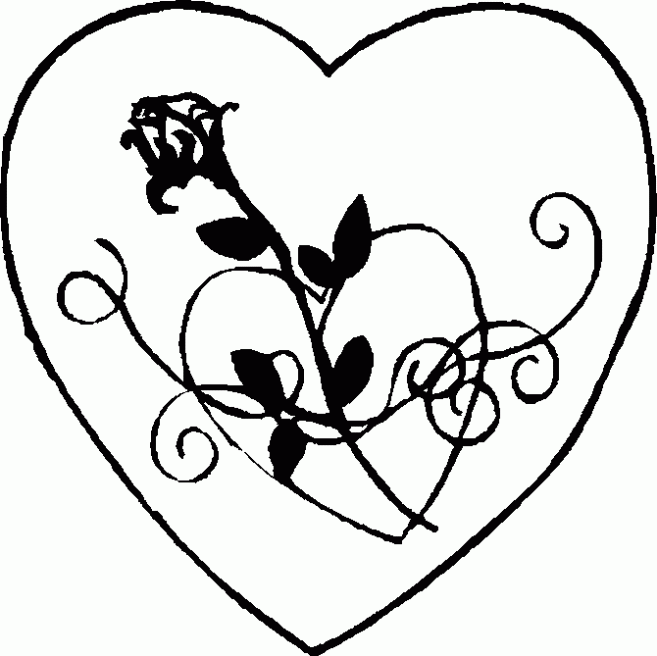 Dibujo de Corazón de amor para colorear. Dibujos infantiles de ...