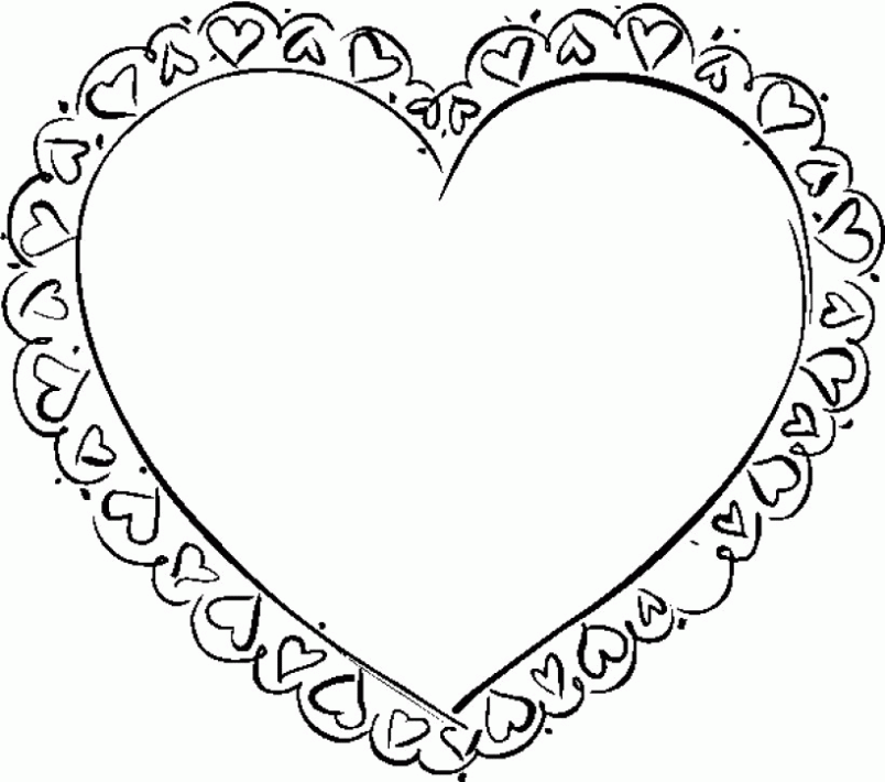 Dibujo de Corazón con corazones para colorear. Dibujos infantiles de ...