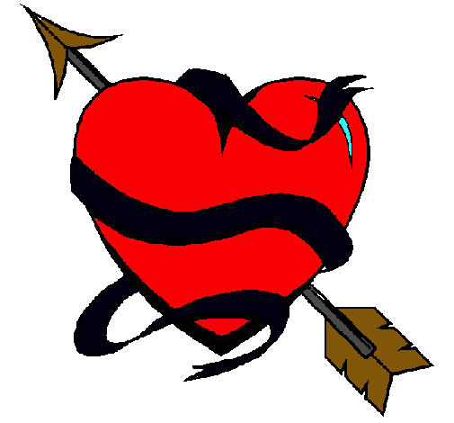 Dibujo de Corazón con flecha pintado por Jejeje en Dibujos.net el ...