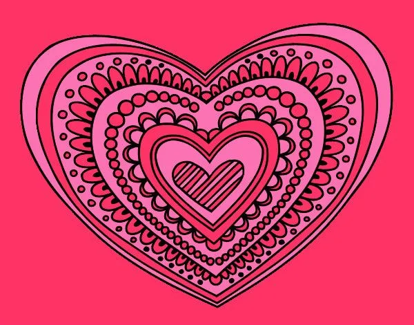 Dibujo de corazon rosa pintado por Nuria2000 en Dibujos.net el día ...