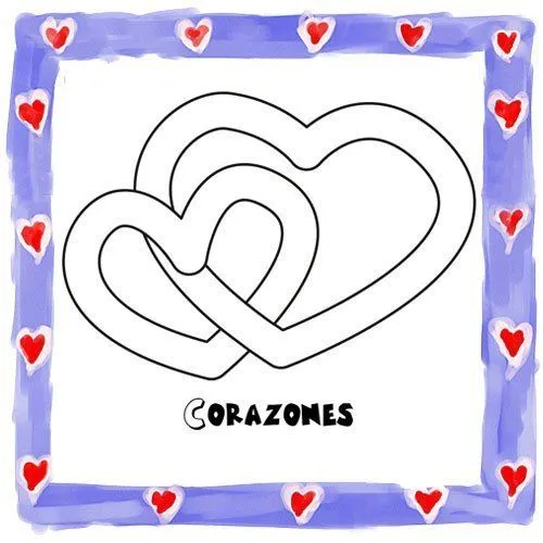 Dibujo de corazones para imprimir y colorear - Dibujos de amor ...