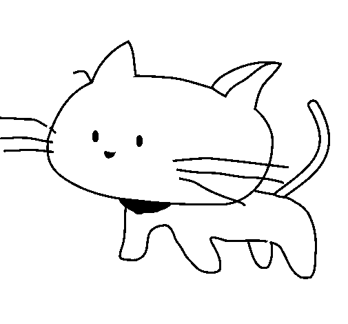 Dibujo sencillo de un gato - Imagui