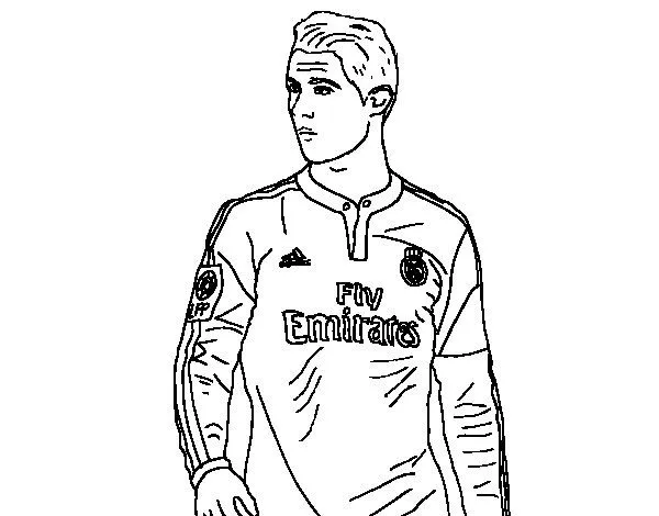Dibujo de Cristiano Ronaldo para Colorear - Dibujos.net