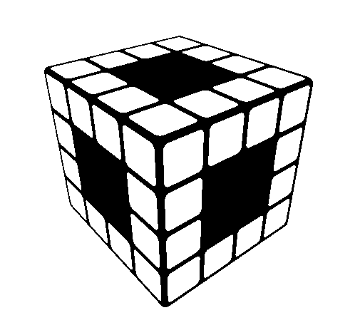 Dibujo de Cubo de Rubik para Colorear