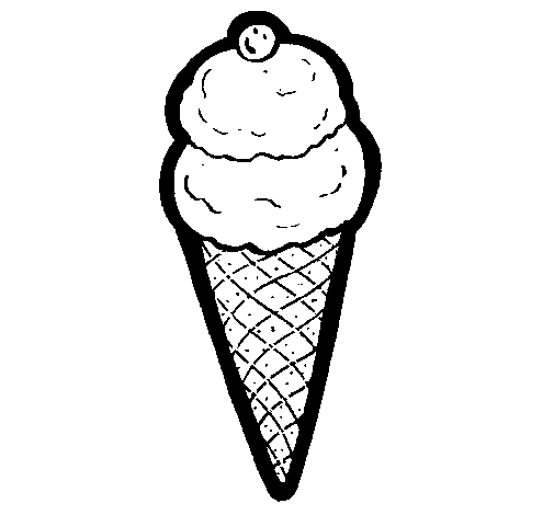 Dibujo de Cucurucho de helado para Colorear - Dibujos.net