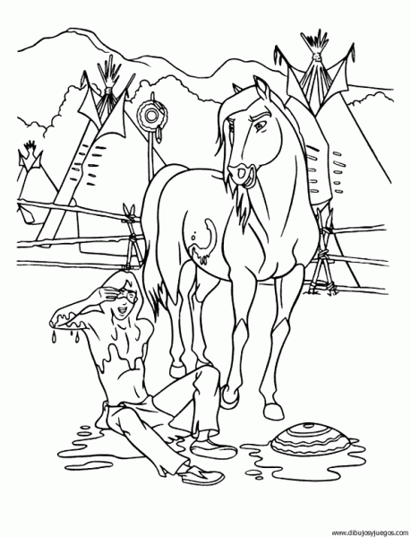 dibujo-de-caballo-082 | Dibujos y juegos, para pintar y colorear